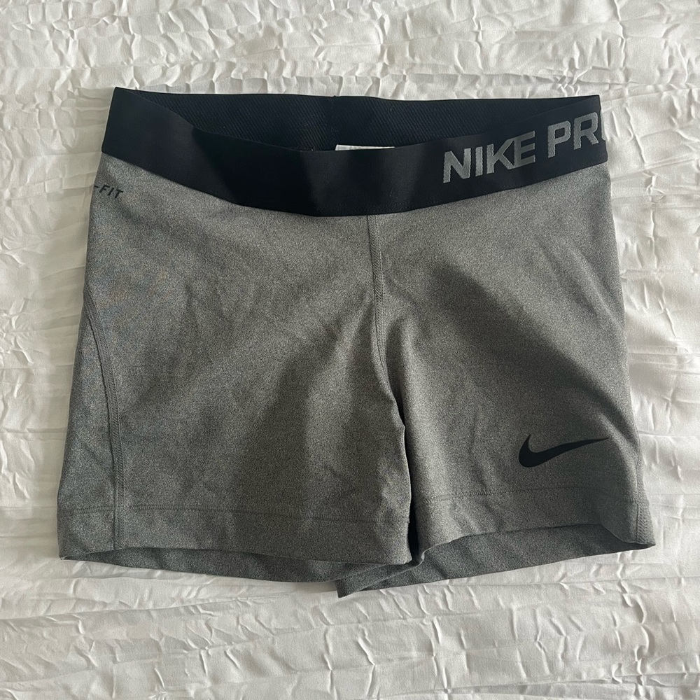 Gray Nike Pro Spandex Shorts Size S (Gently Used)